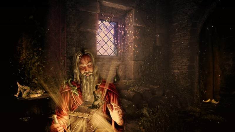 Wizard casting a spell